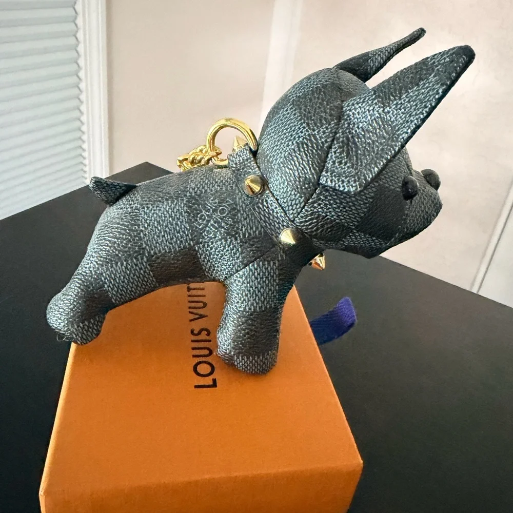 LV Brown damier Dog Charm keychain bag Louis Vuitton - Picture 4 of 10